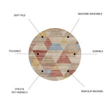 Rabbit - Washable Non - Slip Round Rug - Ivory Multi - Furniture Home Direct