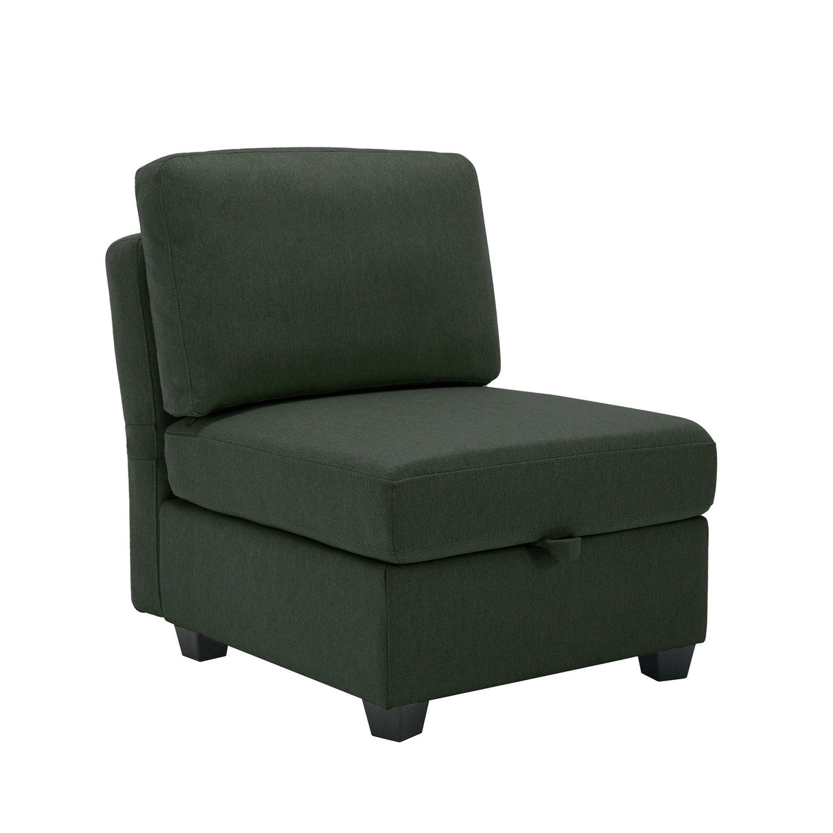 2 Pc Living room Set With Hidden Storage Under Seat and Adjustable Arms and Backs - Green - Furniture Home Direct