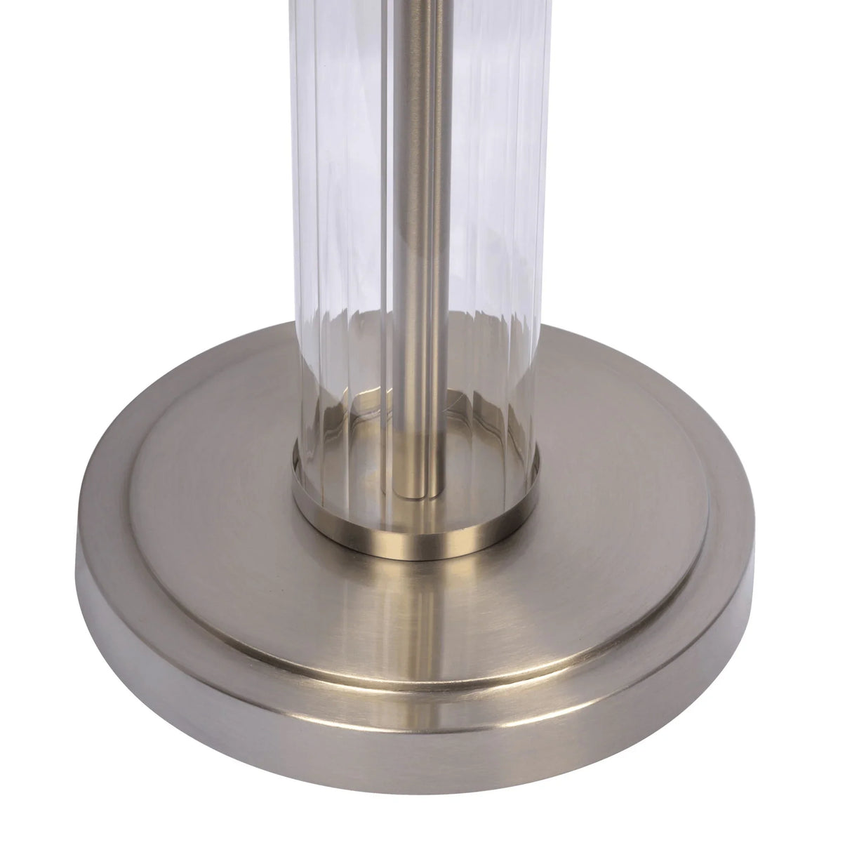 Nimbus - Floor Lamp With 3Way Rotary Switch Clear Body Base - Silver Gray / White - Furniture Home Direct