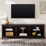 Modern Transitional 3 Shelf Open Storage 70" TV Stand For 80" TVs - Furniture Home Direct