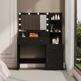 Newly Designed Smart Mirror Dressing Table With Drawers And Storage Cabinet, Dressing Table With Dressing Pad For Bedroom, Dressing Room - Furniture Home Direct