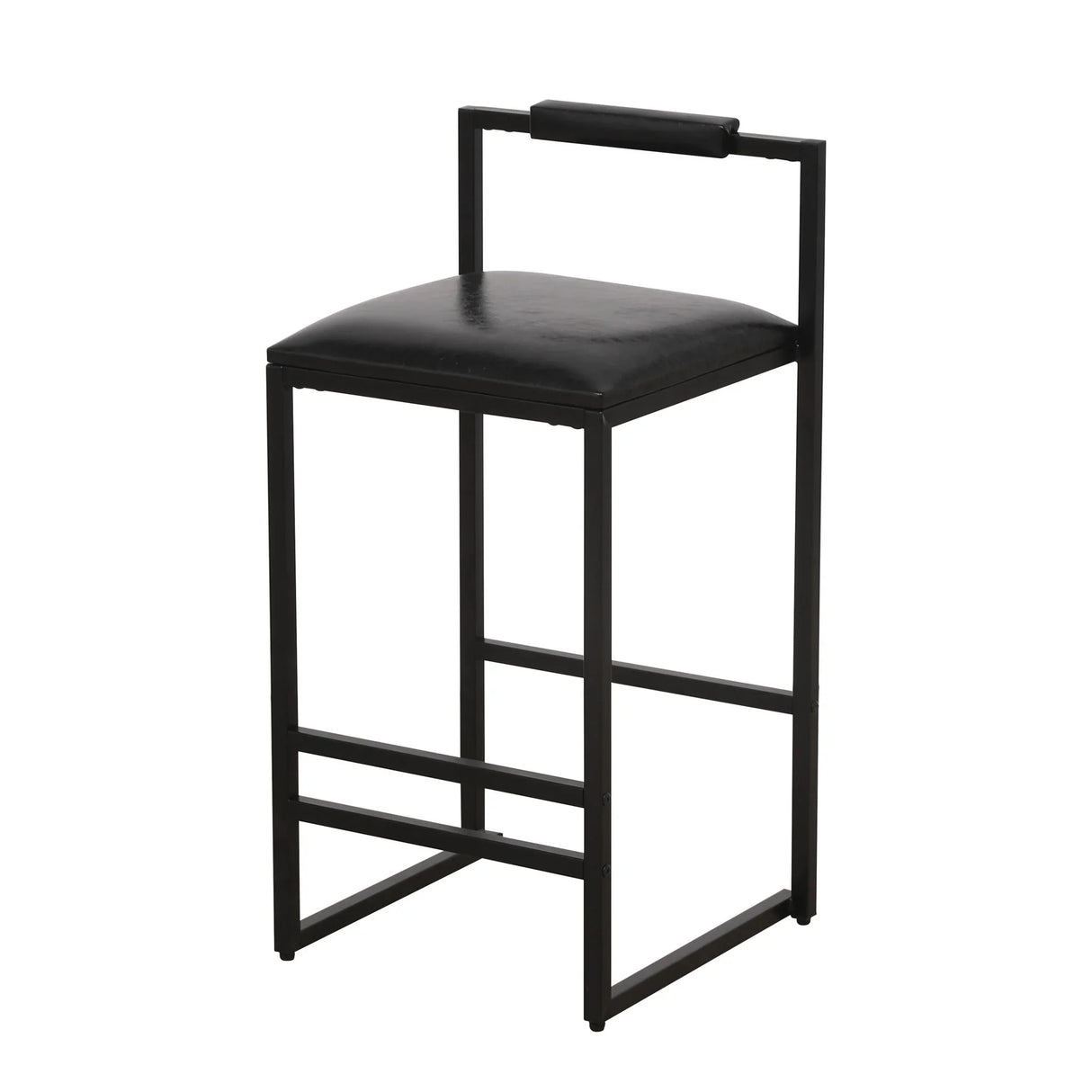 Elegant Bar Stool Set With Backrest And Footrest, Counter Height (Set of 2) - Furniture Home Direct