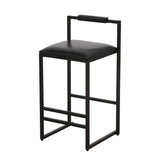Elegant Bar Stool Set With Backrest And Footrest, Counter Height (Set of 2) - Furniture Home Direct
