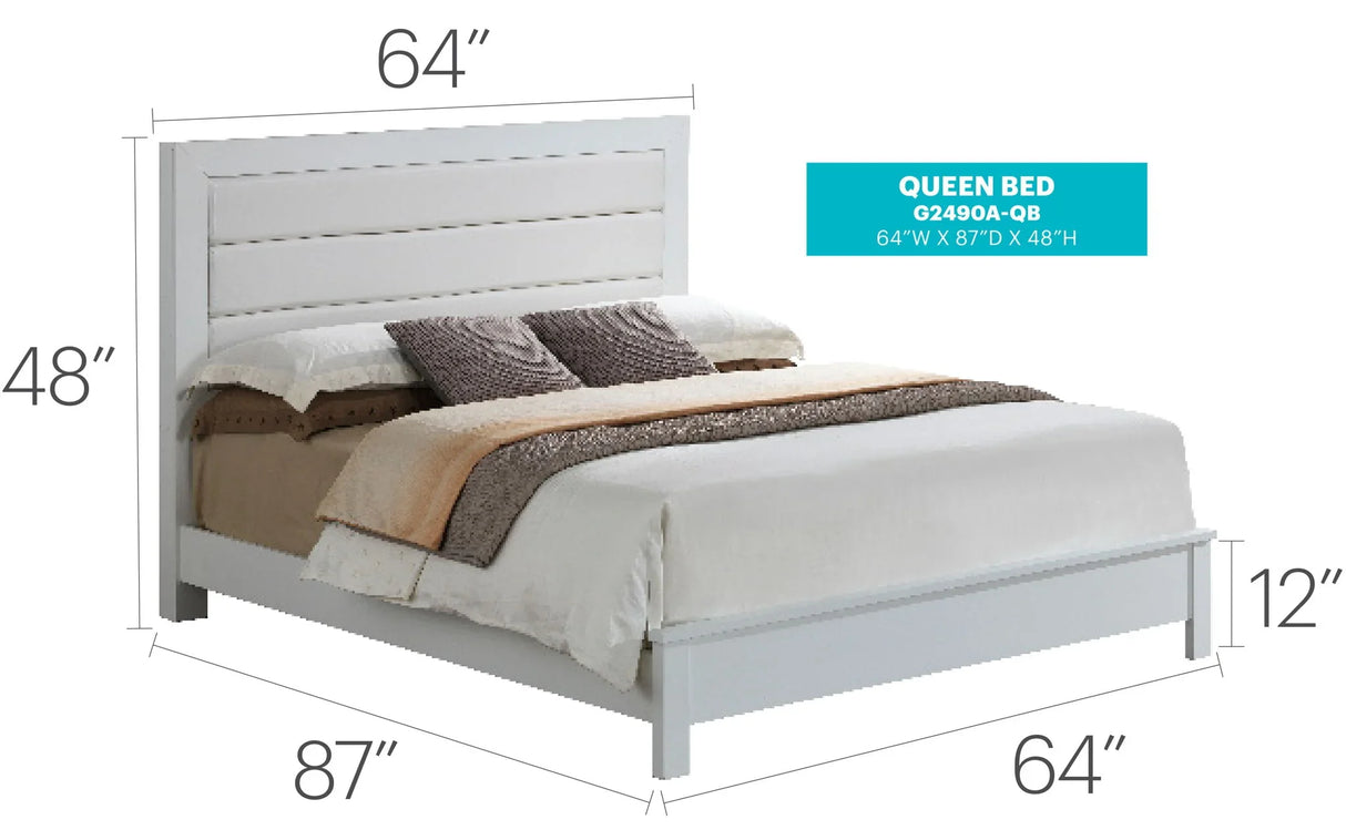 Transitional Modern Design Bed - Furniture Home Direct