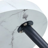 Elegant White Marble Round Coffee Table - Furniture Home Direct