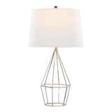 Diana - Contemporary Table Lamp (Set of 2) - Polished Nickel / Black Satin - Furniture Home Direct