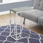 Accent Table, C - Shaped, Tempered Glass, Stylish Design Contemporary & Modern - Furniture Home Direct
