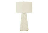 Lighting, Table Lamp, Ceramic, Contemporary - White - Furniture Home Direct