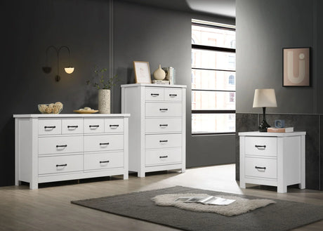 Cassini - 3 Piece Bedroom Set - White - Furniture Home Direct