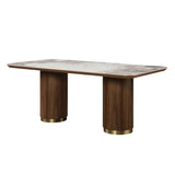 Willene - Ceramic Top Dining Table - Walnut - Furniture Home Direct