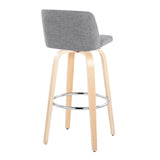 Toriano - Contemporary Fixed Height Barstool & Swivel With Round Footrest (Set of 2) - Furniture Home Direct