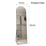 Arched Full Length Mirror With Frame For Bathroom Bedroom ing Store - Black - Furniture Home Direct