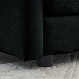 Modern Chenille 3 Piece Living Room Set - Black - Furniture Home Direct