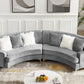 Velvet Curved Sofa - Furniture Home Direct