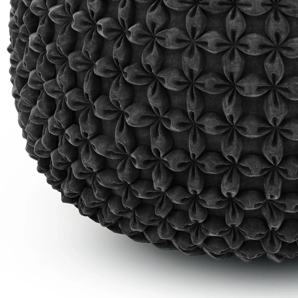 Renee - Handcrafted Round Pouf - Furniture Home Direct