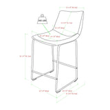 Industrial Counter Stools (Set of 2) - Furniture Home Direct