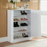 Shoe / Storage Cabinet With Two Doors Five Shelves - Furniture Home Direct