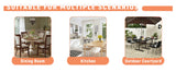 Dining Set Modern With Marble Top Table For Six Gray - Furniture Home Direct
