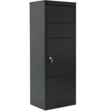 Large Package Delivery Parcel Mail Drop Box With Lockable Storage Compartment Heavy Duty Weatherproof For Express Mail Delivery For Home & Business Use - Black - Furniture Home Direct