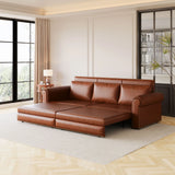 3 In 1 Convertible Sleeper Sofa With Nailhead Trim & Rolled Arm - Furniture Home Direct