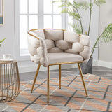 Luxury Modern Simple Leisure Velvet Single Sofa Chair Bedroom Lazy Person Household Dresser Stool Manicure Table Back Chair - Furniture Home Direct