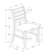Dining Chair, Dining Room, Side, Upholstered, Transitional (Set of 2) - Brown - Furniture Home Direct