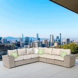 Rattan Sectional Sofa Set With Cushions - Furniture Home Direct