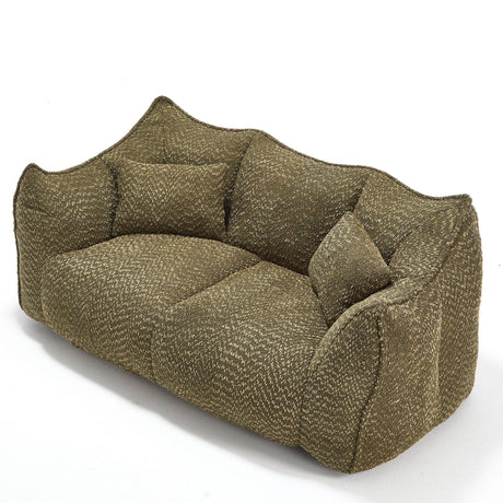 Comfortable Dual Beanbag Chair With High Resilience Foam Core For 2 People - Furniture Home Direct