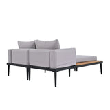 Outdoor Sectional Sofa With Chaise All Weather Gray - Furniture Home Direct