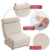 Foldable Single Chair Sofa Bed With Pillow, Easy To Store, Breathable And Wearable Linen - Furniture Home Direct