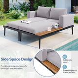 Outdoor Sectional Sofa With Chaise All Weather Gray - Furniture Home Direct