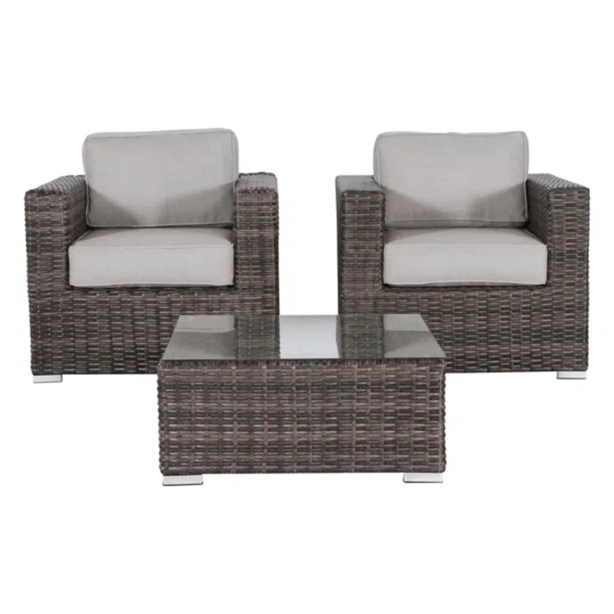 2 Person Seating Set With Cushions - Furniture Home Direct