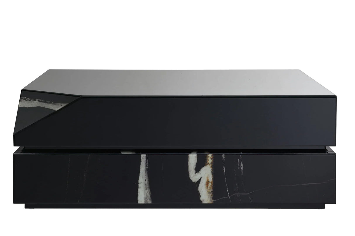 Wenona - Mirrored Coffee Table - Black - Furniture Home Direct