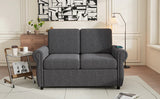 Sleeper Sofa With Twin Size Memory Mattress With Two USB Ports - Gray - Furniture Home Direct