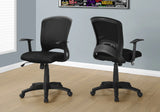 Office Chair, Adjustable Height, Swivel, Ergonomic, Armrests, Mesh - Black - Furniture Home Direct