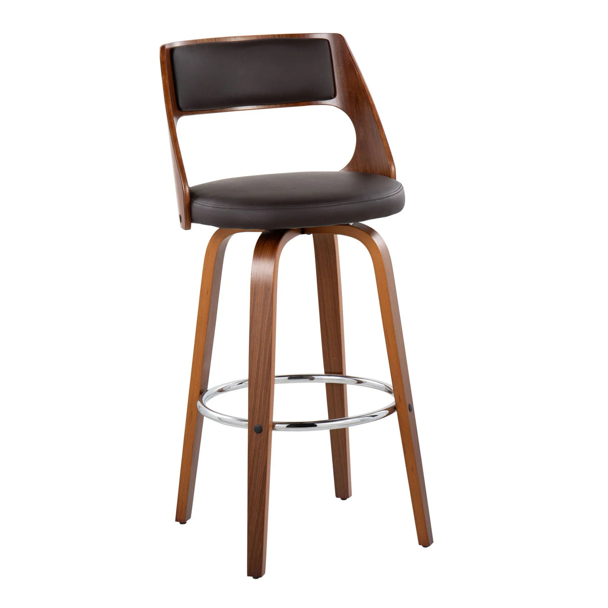 Cecina - Mid-Century Modern Barstool With Swivel (Set of 2) - Furniture Home Direct