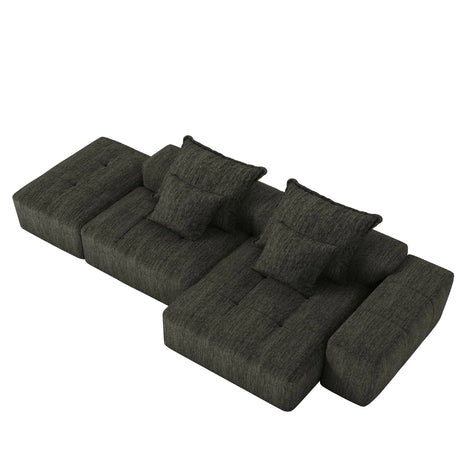 Modern Oversized Diy Combination Modular Sectional Sofa With Pillows - Furniture Home Direct
