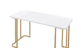 Estie - Writing Desk - White / Gold - Furniture Home Direct