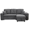 Reversible Sleeper Sectional Sofa Bed With Side Shelf And 2 Stools, Pull-Out L-Shaped Sofa Bed, Corner Sofa-Bed With Storage Chaise Left / Right Hande For Living Room - Furniture Home Direct