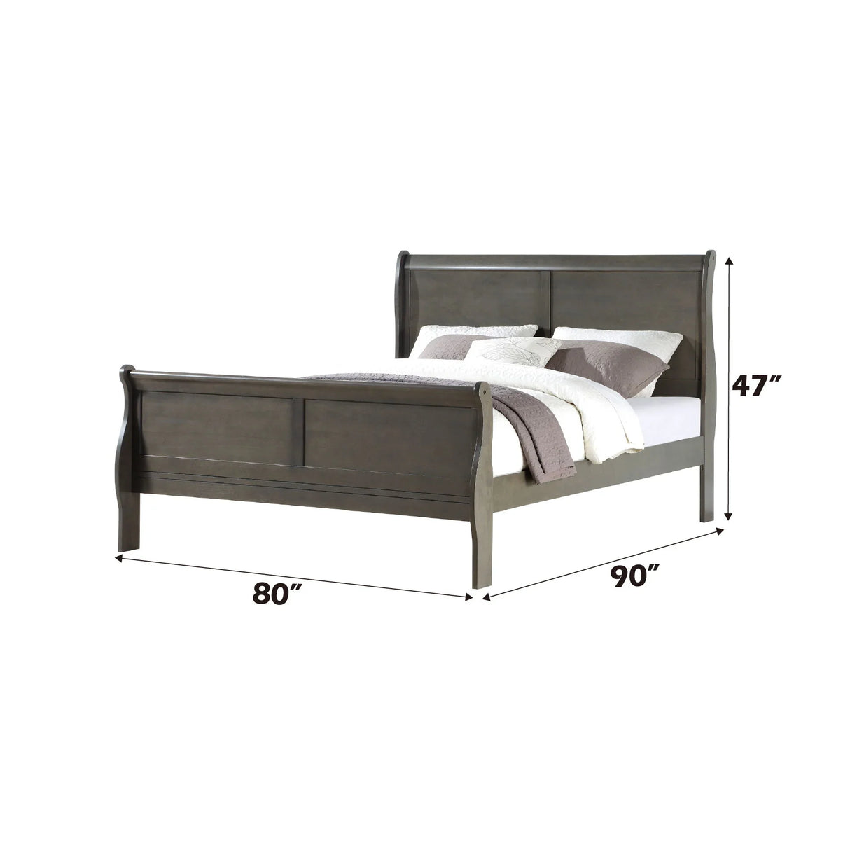Louis Philippe - Sleigh Bedroom Set - Furniture Home Direct