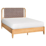 Queen Bed With Caramel Maple Wood - Natural - Furniture Home Direct