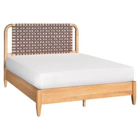 Queen Bed With Caramel Maple Wood - Natural - Furniture Home Direct
