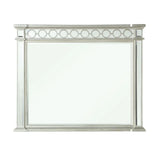 Varian - Mirrored Designed Mirror - Silver - Furniture Home Direct