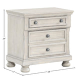 Nightstand Two Storage Drawers - Furniture Home Direct