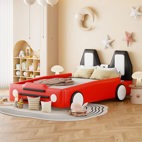 High Quality Race Car Shaped Platform Bed & Wheels - Furniture Home Direct