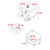Modern 1 Drawer Nightstand With Open Cubby - Furniture Home Direct