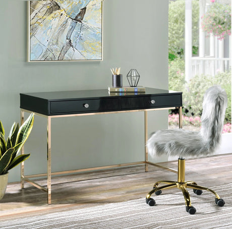 Ottey - High Gloss Writing Desk - Furniture Home Direct