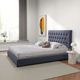 Donald - Mid-Century Modern Upholstered Platform Bed - Furniture Home Direct