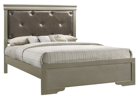 Chic Elegantly Designed Transitional Bed - Furniture Home Direct