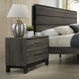 King Bedroom Set Modern Wood Dresser Mirror Nightstands Gray - Furniture Home Direct